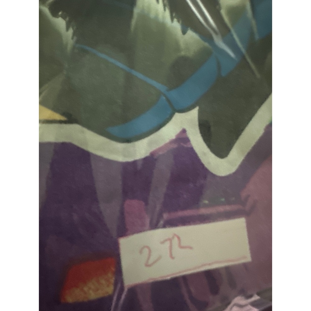 Vintage 1995 Batman and Robin Pillowcase DC Comics Joker Two-Face Riddler Purple - Picture 8 of 8